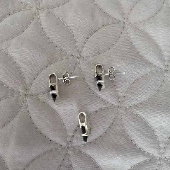 Sterling Silver Earrings & Charm - Picture 2 of 4